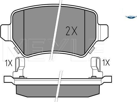 Meyle 025 234 1715/PD - KLOCKI HAM. OPEL T. ASTRA G-ZAFIRA 97- .SYSTEM.  LUCAS GIRLING