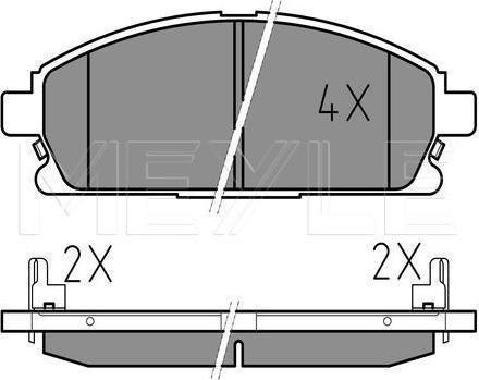 Meyle 025 234 2016/W - KLOCKI HAM. NISSAN P. X-TRAIL 01--PATHFINDER 97- Z CZUJNIKIEM