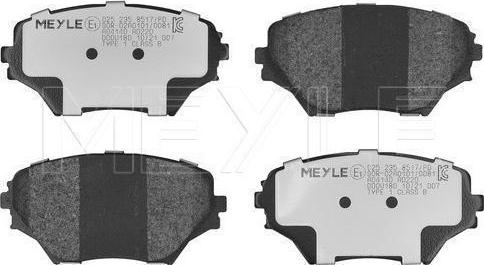 Meyle 025 235 8517/PD — Zestaw klocków hamulcowych, hamulce tarczowe