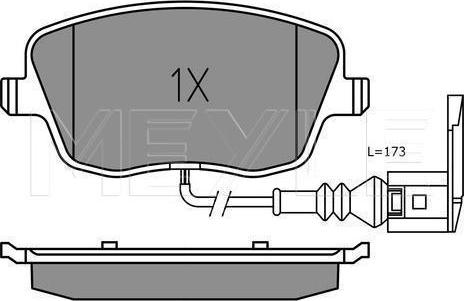 Meyle 025 235 8118/W - KLOCKI HAM. SEAT P. IBIZA 02- Z CZUJNIKIEM