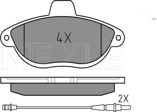 Meyle 025 230 4218/W - KLOCKI HAM. CITROEN P. JUMPY-SCUDO-EXPERT 97- Z CZUJNIKIEM