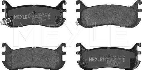 Meyle 025 233 8713/W — Zestaw klocków hamulcowych, hamulce tarczowe