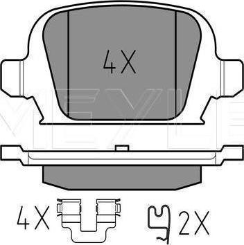 Meyle 025 232 8414 - KLOCKI HAM. OPEL T. CORSA C
