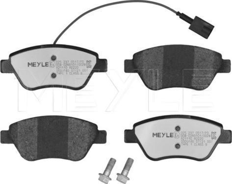 Meyle 025 237 0517/PD — Zestaw klocków hamulcowych, hamulce tarczowe