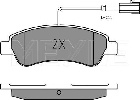 Meyle 025 220 4119 - KLOCKI HAM. CITROEN T. JUMPER 2.0-3.0 HDI 06-