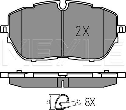 Meyle 025 222 1818 - KLOCKI HAM. PEUGEOT P. 308-508 1.5-2.0 BLUEHDI 15-