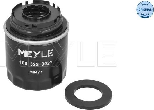 Meyle 100 322 0027 - FILTR OLEJU AUDI A1.A3. SEAT IBIZA IV. TOLEDO IV. SKODA ROOMSTER. FABIA II. OCTAWIA II. YETI. SUPERB II. RAPID. VW CADDY III. TI