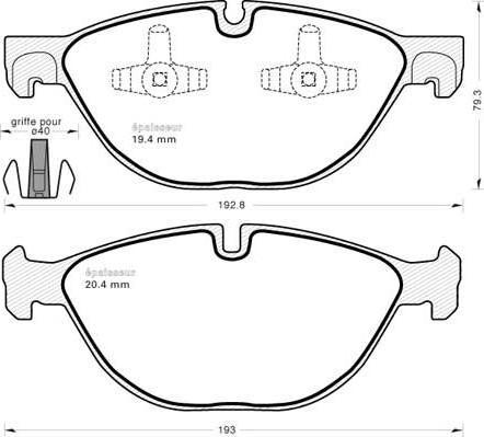 Meyle 025 241 7219 - KLOCKI HAM. BMW P. E70-E71 X5-X6 3.0-4.8 07-08
