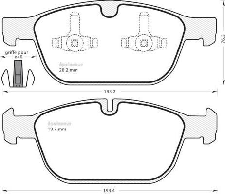 BENDIX Braking BPD1273 - KLOCKI HAMULCOWE PRZÓD