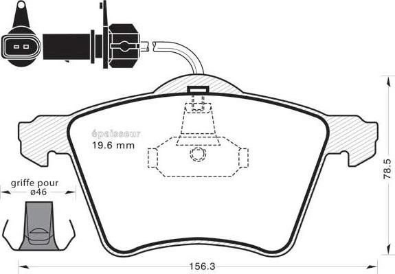 Maxgear 19-0653 - KLOCKI HAM. VW P. SHARAN 95-10 Z CZUJNIKIEM