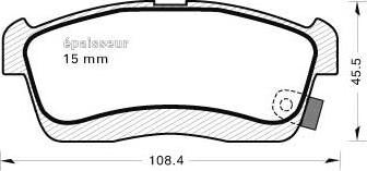 Blue Print ADD64233 - Klocek hamulcowy kpl.