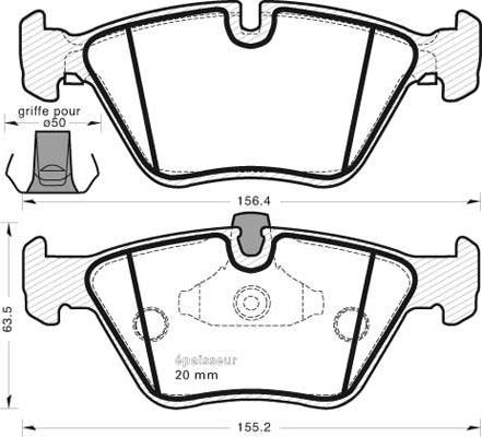 Delphi LP1608 - Klocek hamulcowy kpl.
