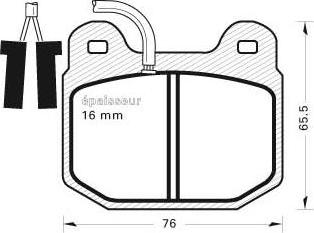 TRW GDB364 - KLOCKI HAM. ALFA P. 75-90-GTV 1.6-3.0 84-92