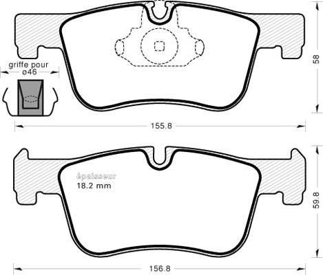 QUARO QP7502 - KLOCKI HAM. BMW P. F20-F21 114-118 10-