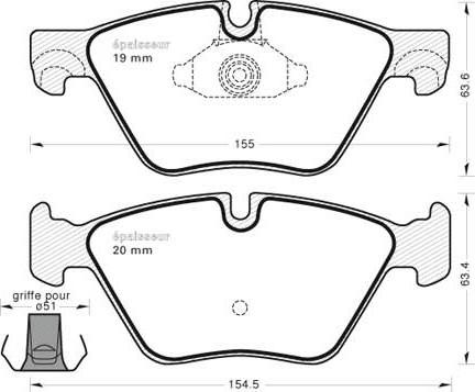 FEBI Bilstein 16503 - Klocek hamulcowy kpl.