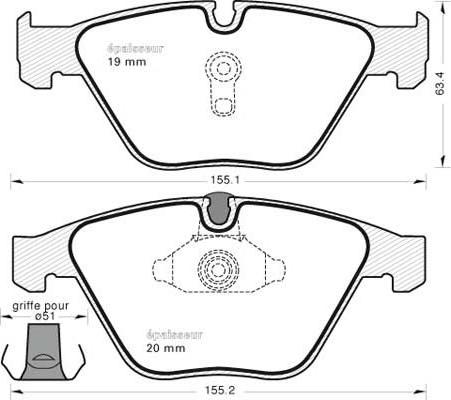 QUARO QP3570 - KLOCKI HAM. BMW P. F10 10- 525-535