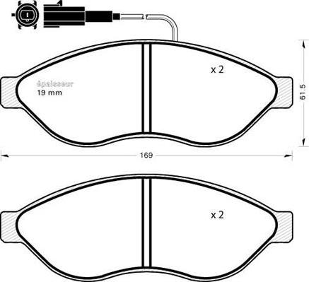 Magneti Marelli 363916060642 - Zestaw klocków hamulcowych, hamulce tarczowe