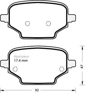 BENDIX Braking BPD2339 - KLOCKI HAMULCOWE TYŁ