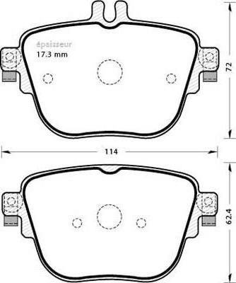 ATE 13.0470-2626.2 - KLOCKI HAM. DB T. C257-W213-C238 2.0-3.0 16- CERAMIC