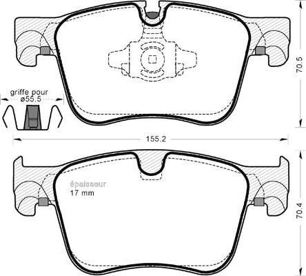 Maxgear 19-3871 - KLOCKI HAM. PEUGEOT P. 3008-5008 1.2-1.6-1.6-2.0 BLUEHDI 16-