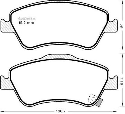 Meyle 025 241 2219/W - KLOCKI HAM. TOYOTA P. AURIS-COROLLA 06-14 Z CZUJNIKIEM