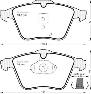 Maxgear 19-1092 - KLOCKI HAM. VOLVO P. S60 10--S80 06--V60 10--V70 07--XC70 07-