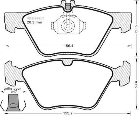 Textar 2167001 - KLOCKI HAM. DB P. W210 95-
