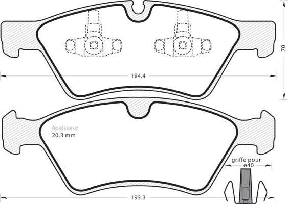 Meyle 025 239 2221 - KLOCKI HAM. DB P. W164 ML-X164