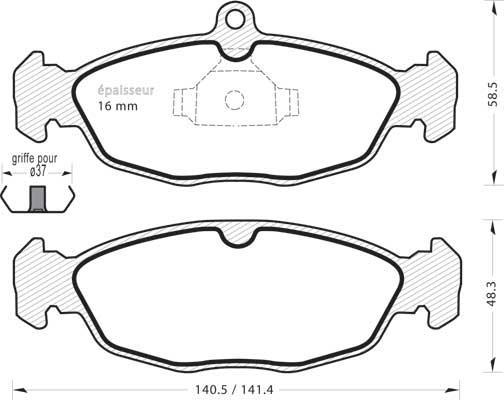 BOSCH 0 986 TB2 021 - Zestaw klocków hamulcowych, hamulce tarczowe