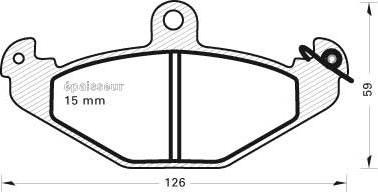 Textar 2041001 - KLOCKI HAM. RENAULT T. ESPACE 96--LAGUNA 93-