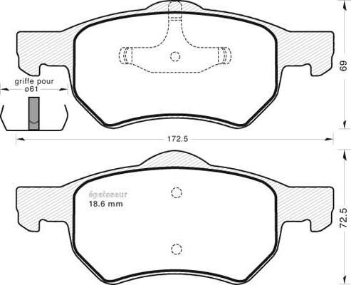 Hart 222 267 - KLOCKI HAMULCOWE PRZÓD