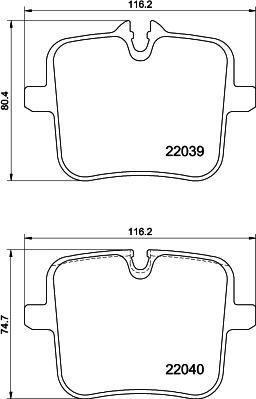 Textar 2203901 - KLOCKI HAM. BMW T. 5-7-8-X3-X5-X6-X7 3.0-6.6 WERSJA M 17-