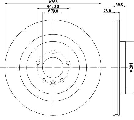 Meyle 53-15 523 0010/PD - TARCZA HAM. LAND ROVER T. RANGE ROVER 3.0-5.0 4X4 12-