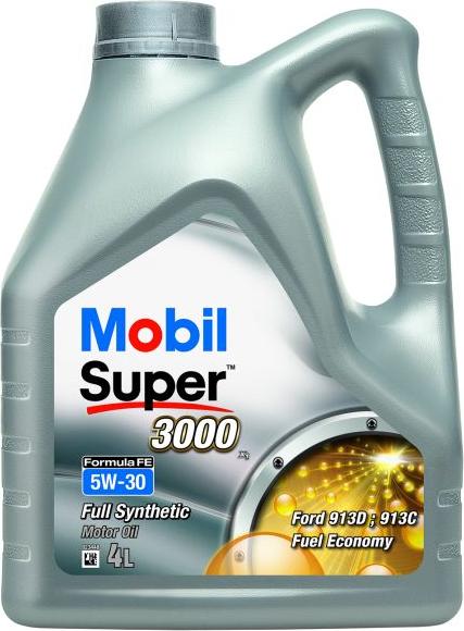 Mobil 157848 - OLEJ MOBIL SUPER 5W30 4L 3000X1 FORMULA FE FORD SL-CF - A5-B5 - WSS M2C913-C - M2C 913-D