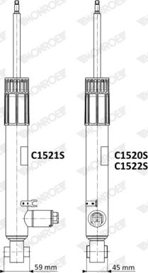 MONROE C1522S - AMORTYZATOR AUDI T. Q2 17-  LE-PR RIDESENSE ELECTRONIC SUSPENSION