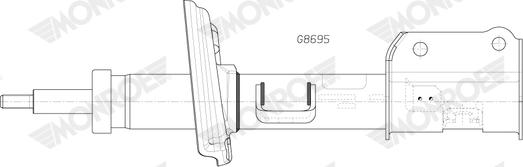 MONROE G8695 - Amortyzator zawieszenia