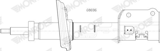 MONROE G8696 - Amortyzator zawieszenia