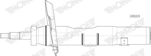MONROE G8669 - Amortyzator zawieszenia