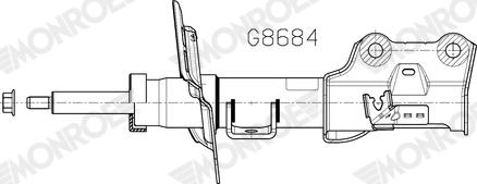 MONROE G8684 — Amortyzator