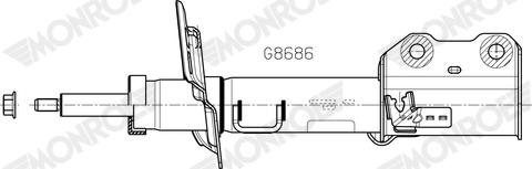 MONROE G8686 - Amortyzator zawieszenia