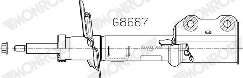 MONROE G8687 - Amortyzator zawieszenia