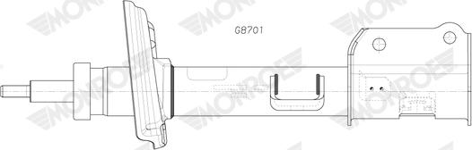 MONROE G8701 — Amortyzator
