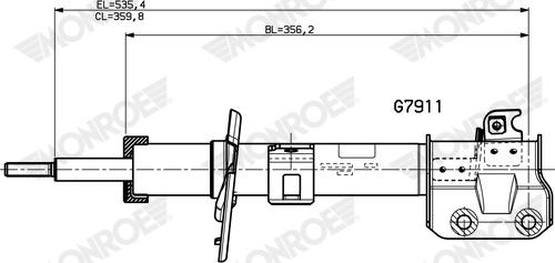 MONROE G7911 - Amortyzator zawieszenia