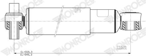 MONROE T5520 - Amortyzator zawieszenia