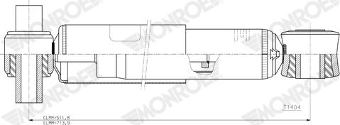 MONROE T1404 - Amortyzator zawieszenia