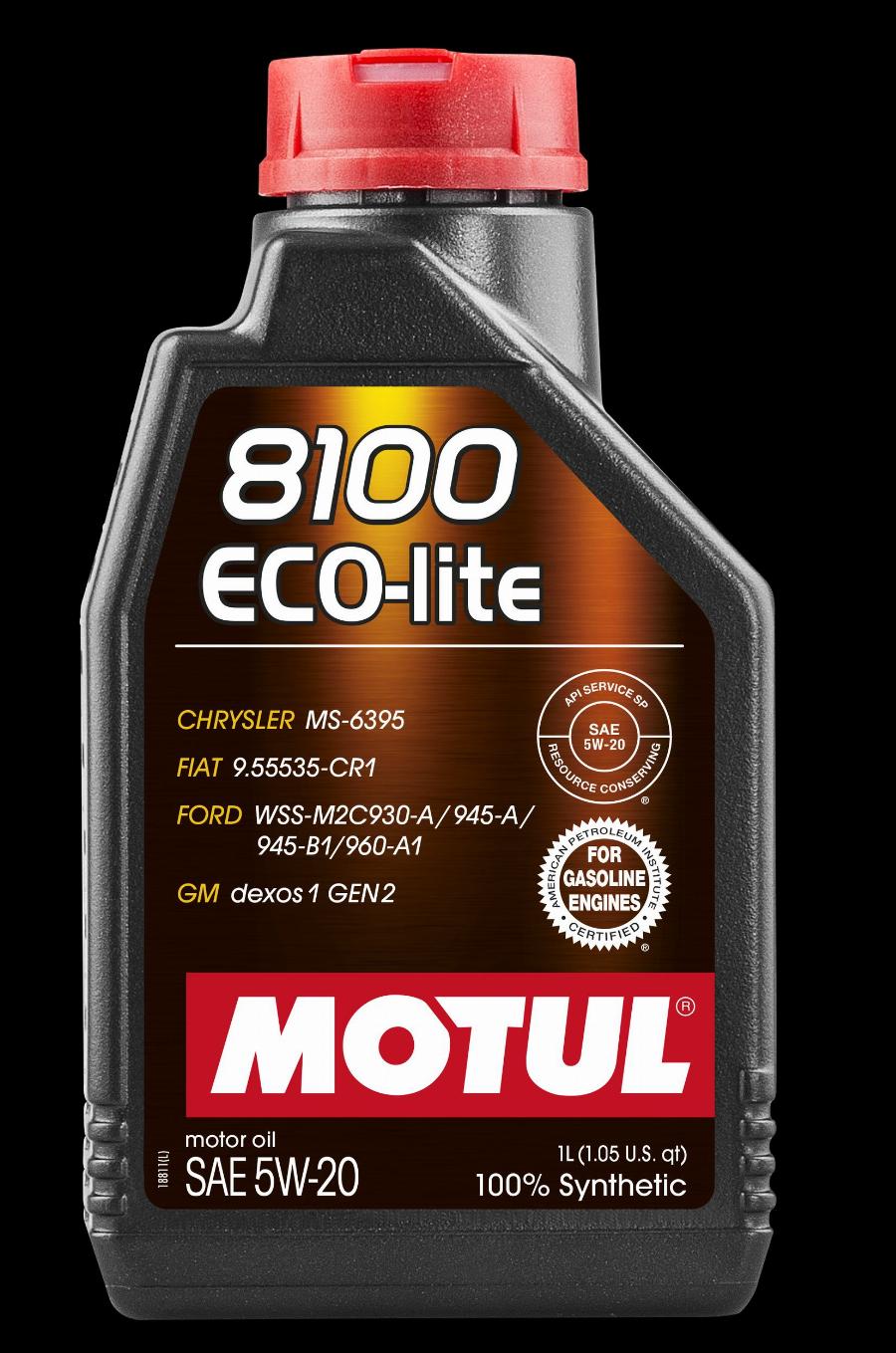 Motul 109102 - OLEJ MOTUL 5W20 1L 8100 ECO LITE - GF6-A - DEX1 GEN2 - MS-6395 - WSS M2C 945A