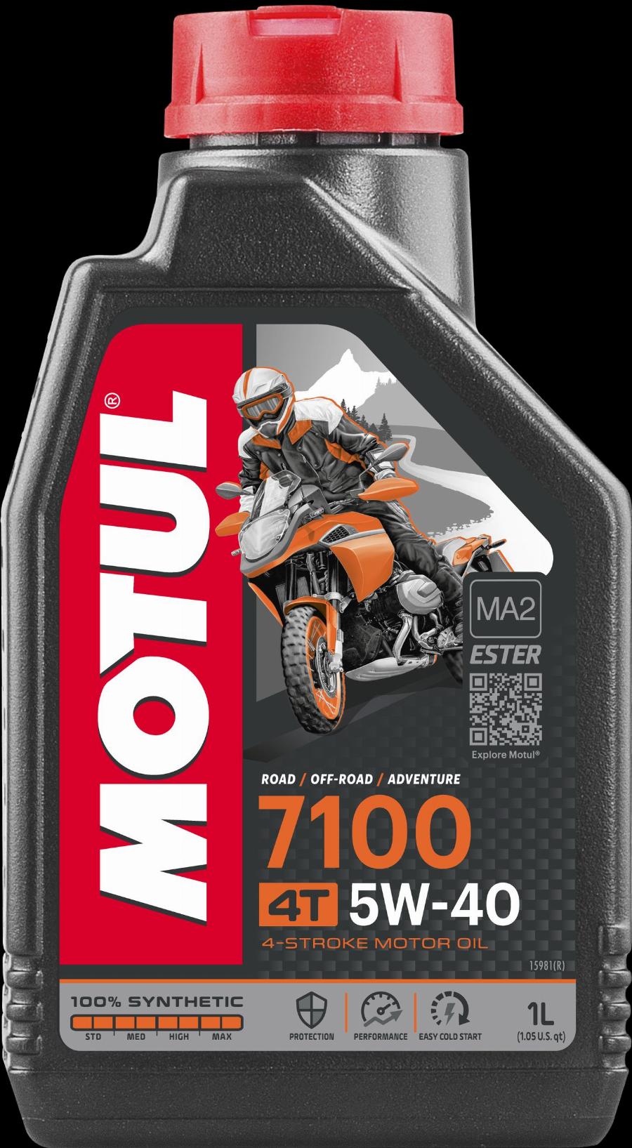 Motul 104086 - OLEJ MOTUL 5W40 1L 7100 4T - MOTOCYKLE