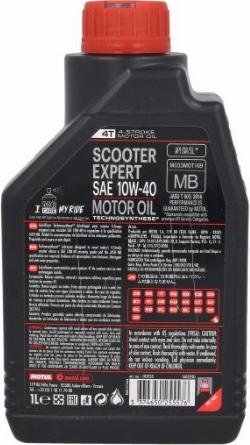 Motul 105935 - OLEJ MOTUL 10W40 1L SCOOTER EXPERT 4T MB - MOTOCYKLE