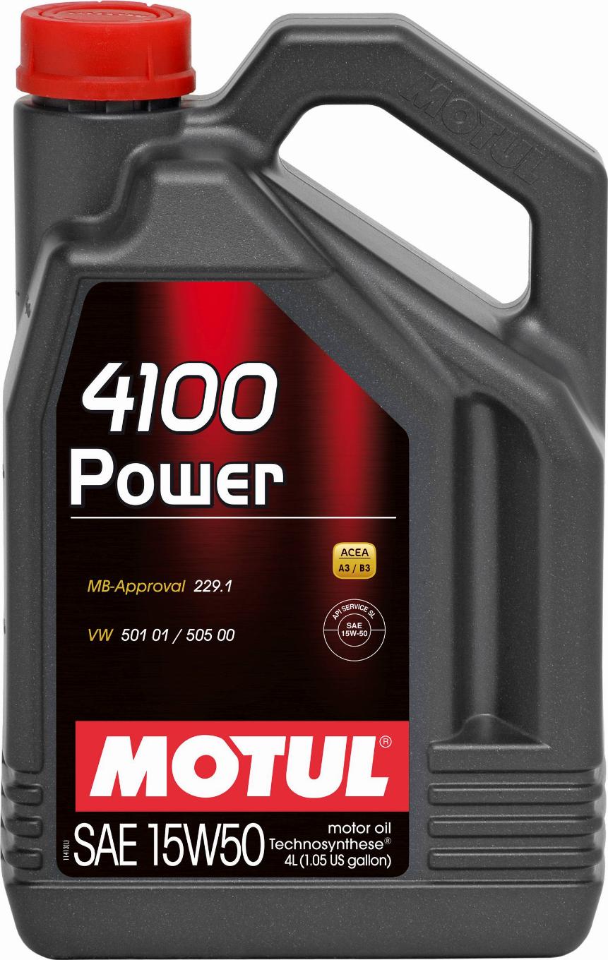 Motul 100271 - NOWY INDEKS 15W50 SYN NERGY 4L - OLEJ MOTUL 15W50 4L 4100 POWER - 229.1 - 501.01 505.00