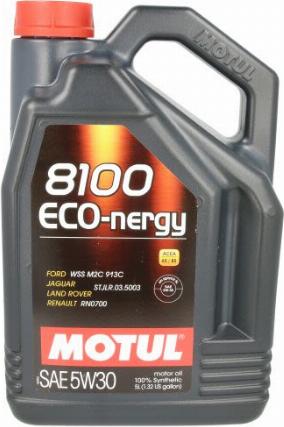 Motul 102898 - OLEJ MOTUL 5W30 5L 8100 ECO NERGY - SL - A5-B5 - WSS M2C 913D - RN0700 - STJLR.03.5003 - HONDA - VOLVO